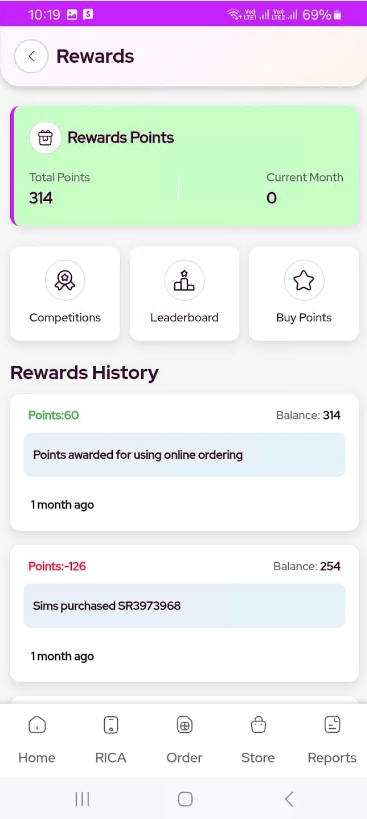 Rewards Screen